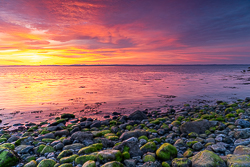 afterburn,coast,dusk,flaggy shore,golden,may,orange,red,spring,sunset