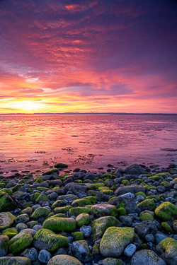 afterburn,coast,dusk,flaggy shore,golden,may,orange,red,spring,sunset