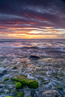 afterburn,boulders,coast,dusk,flaggy shore,july,pebbles,summer,sunset,portfolio