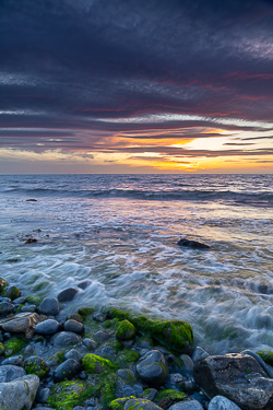 afterburn,boulders,coast,dusk,flaggy shore,july,pebbles,summer,sunset