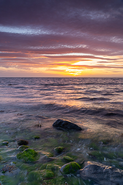 afterburn,boulders,coast,dusk,flaggy shore,july,pebbles,summer,sunset