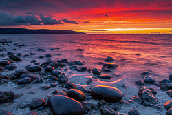 afterburn,boulder,dusk,flaggy shore,long exposure,red,september,summer,sunset,coast