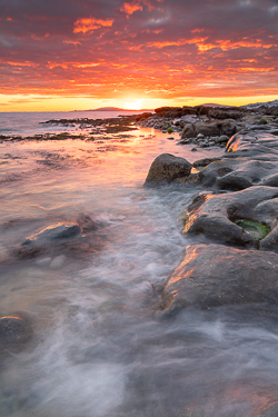 august,ballyvaughan,limited,long exposure,red,rine,summer,sunrise,coast