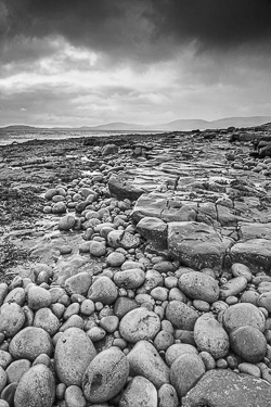 monochrome,ballyvaughan,boulders,coast,july,rine,summer