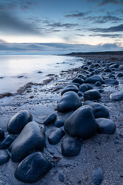 august,ballyvaughan,blue,long exposure,rine,summer,twilight,pebbles,coast
