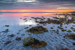 beach,blue,coast,june,long exposure,orange,sand ripples,spring,traught,twilight
