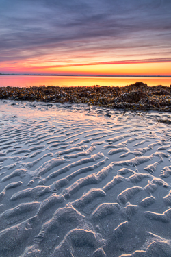 kinvara,long exposure,may,red,sand ripples,spring,traught,twilight,coast